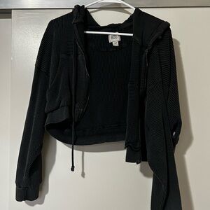 BDG Charcoal Textured Hoodie